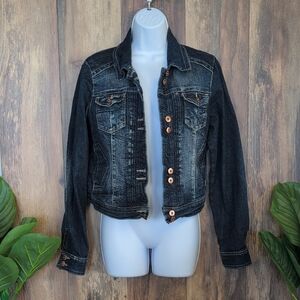 Vanity Denim Crop Jean Jacket with Copper Hardware M                 C501
